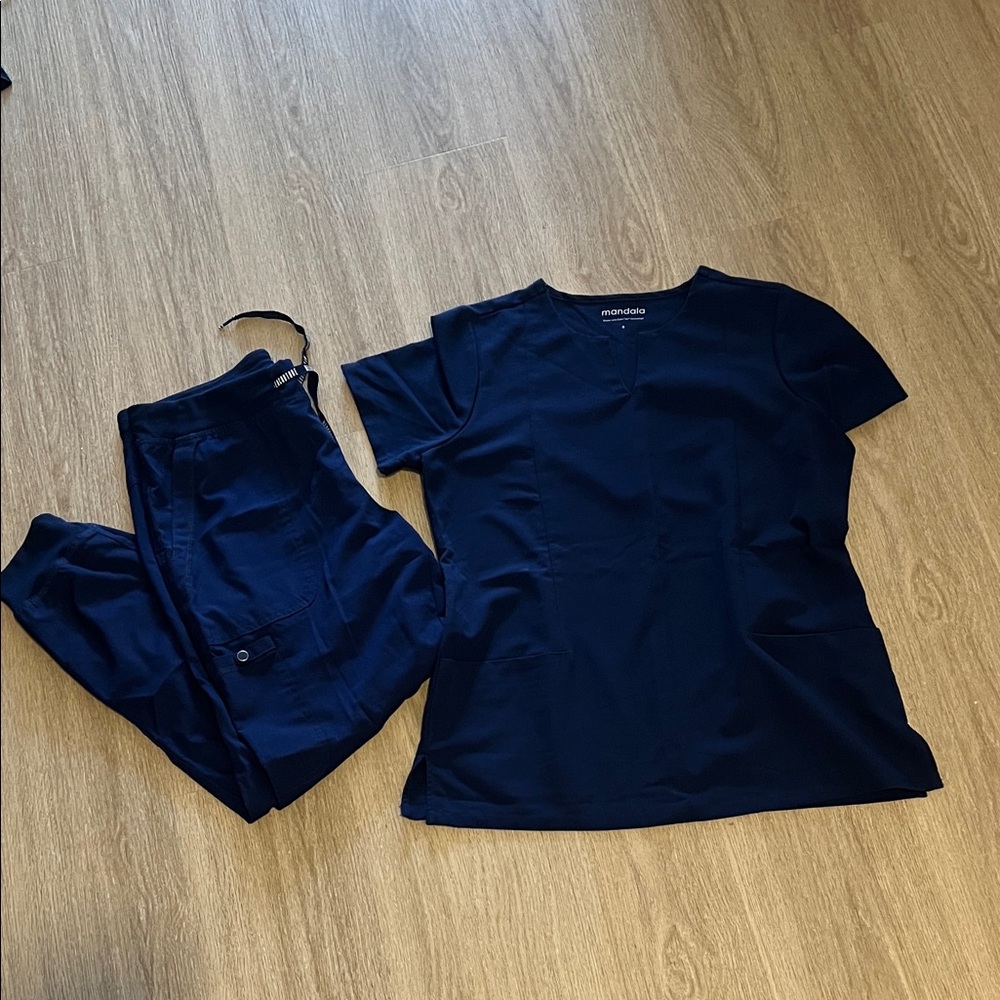 Navy blue scrub set